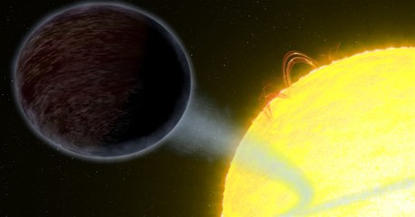 Wasp-12b, cette exoplanète noire comme l'asphalte observée par Hubble