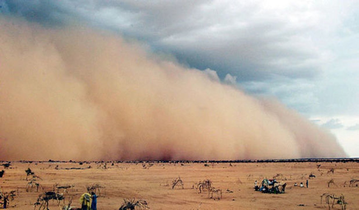 Dieser heftige Sandsturm wurde von einem Autofahrer in Australien gefilmt