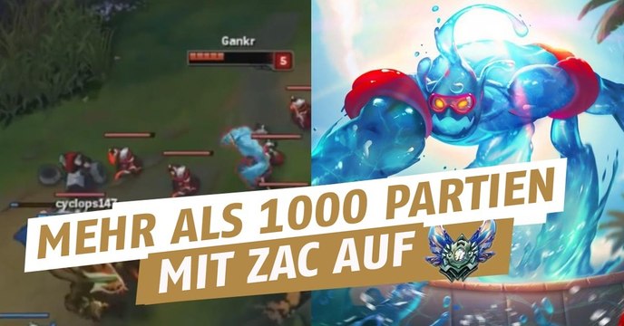League of Legends: Er hat mit Zac über 1000 Partien auf Diamant gespielt