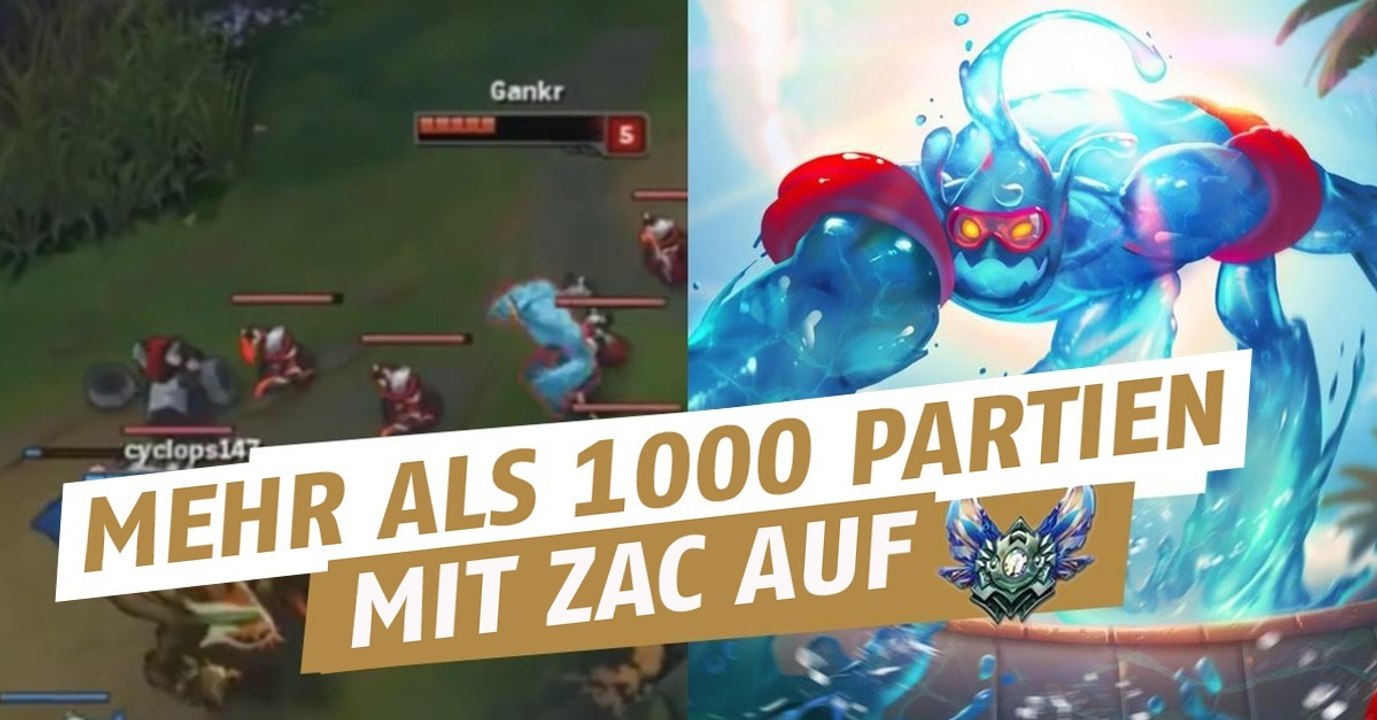 League of Legends: Er hat mit Zac über 1000 Partien auf Diamant gespielt