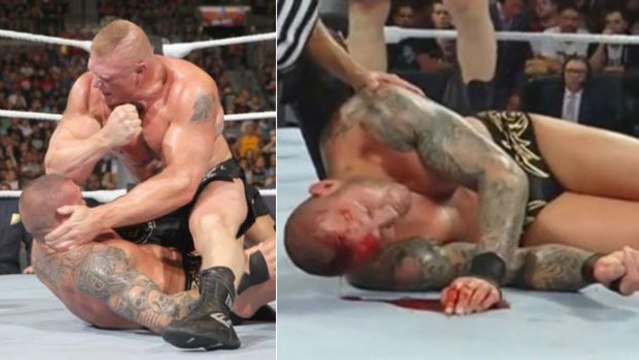 Brock Lesnar verletzt unabsichtlich Randy Orton beim SummerSlam