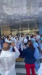 Huelga en la maternidad de Los Minas en demanda el salario de enero