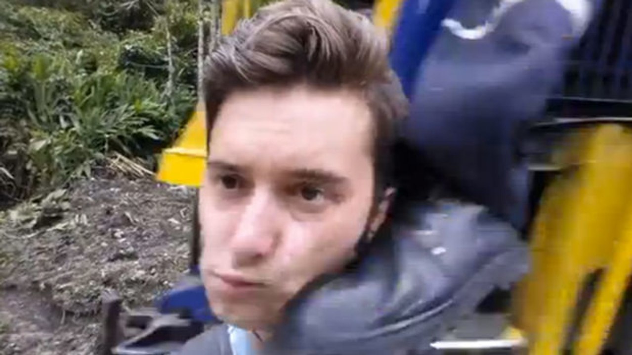 Er wird in zukunft wohl keine selfis mehr vor einem zug machen