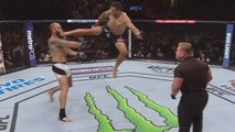 Fabricio Verdumm beeindruckt mit einem High Kick gegen Travis Browne