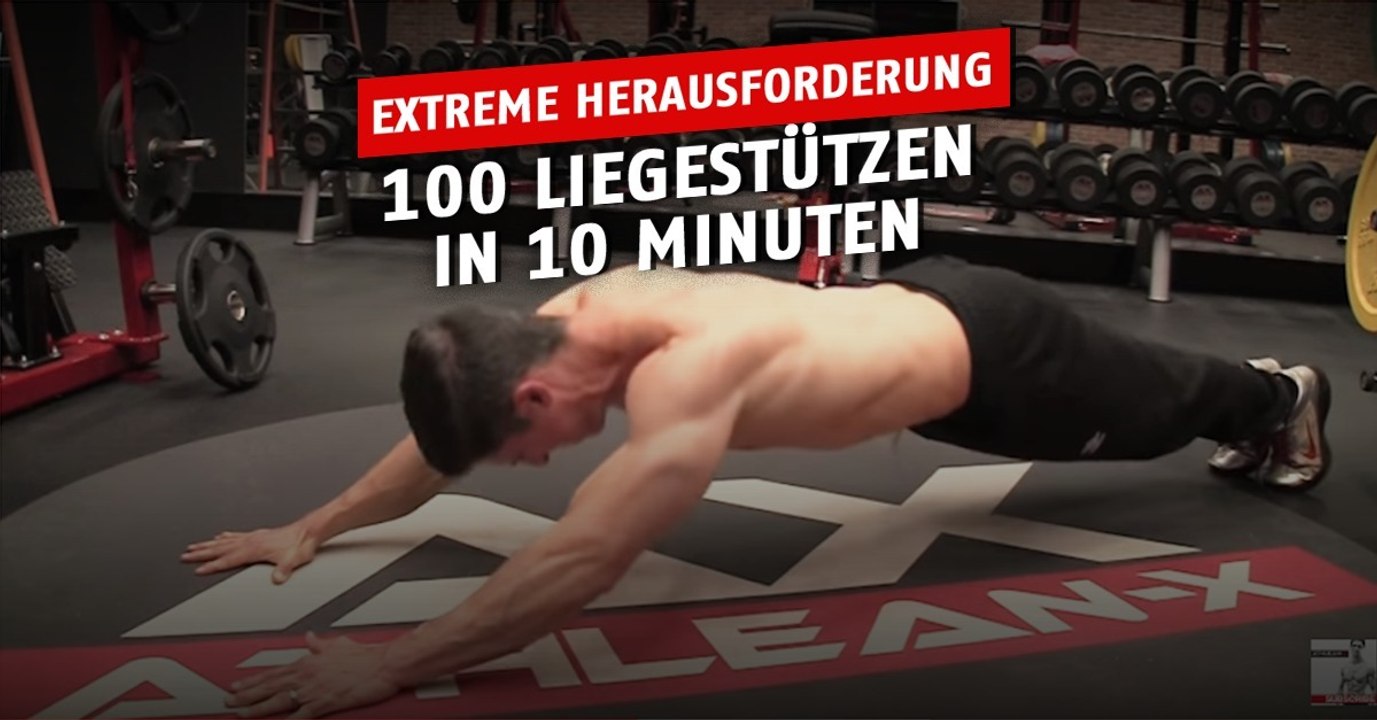 Nehmt die herausforderung an: 100 liegestützen in 10 minuten mit jeff cavaliere