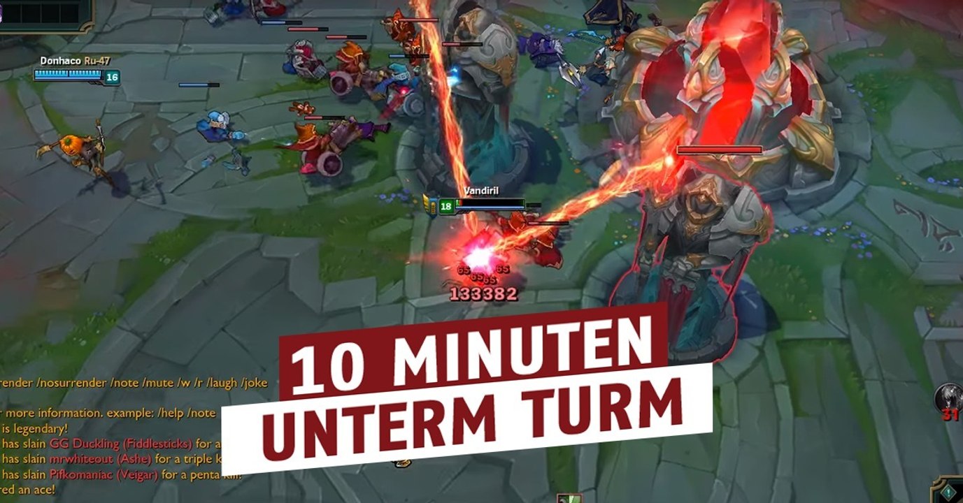 League of Legends: 10 Minuten unter dem gegnerischen Turm chillen? Kein Problem!