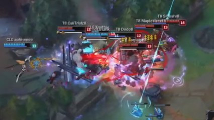 League of Legends : les CLG gagnent un teamfight en 4vs5 contre les T8
