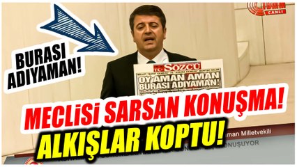 Adıyamanlı vekil kürsüye vura vura konuştu! Alkışlar koptu!