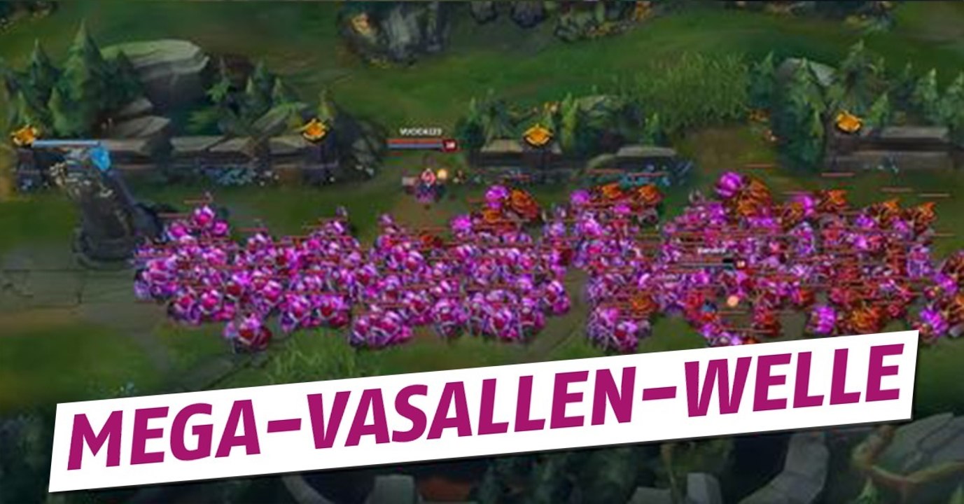 League of Legends: Die größte Vasallenwelle der Geschichte mit dem Baron Buff