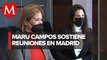 Maru Campos de visita en Madrid; sostiene varias reuniones