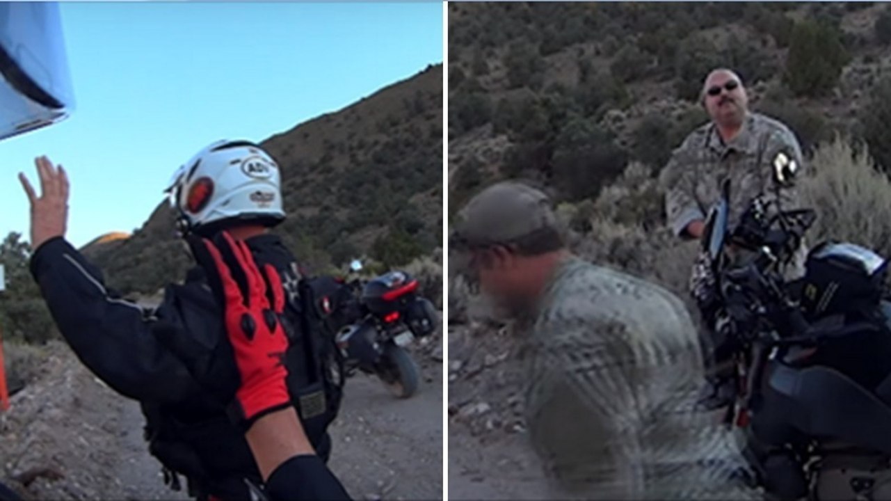 Zwei Biker entdecken den geheimen Eingang zur „Area 51“ und halten nicht an...