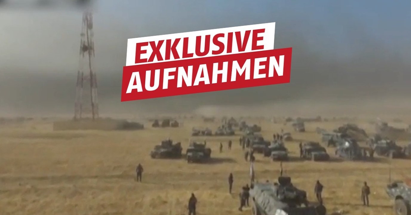 Angriff auf IS: Eine Drohne filmt die Vorbereitungen der irakischen Armee