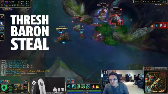 League of Legends : Aphromoo réalise le Baron steal ultime avec son Thresh