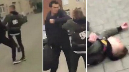 Dieser Schläger vergreift sich an der falschen Person und wird brutal KO geschlagen