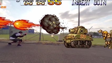 Il recrée un niveau de Metal Slug dans la vraie vie !