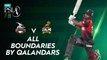 All Boundaries By Qalandars | Lahore Qalandars vs Peshawar Zalmi | Match 9 | HBL PSL 7 | ML2G
