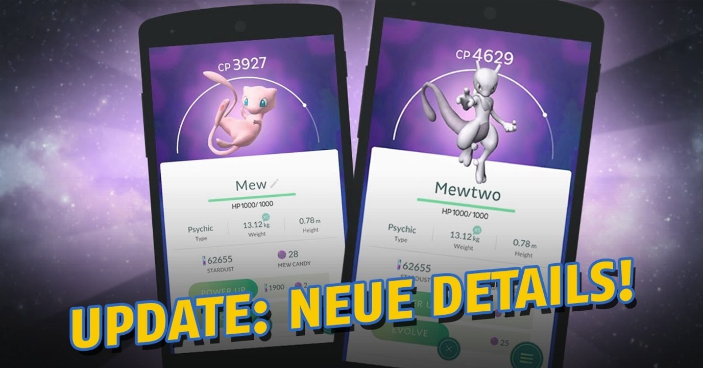 Mew und Mewtu sollen mit dem neuen Update kommen!