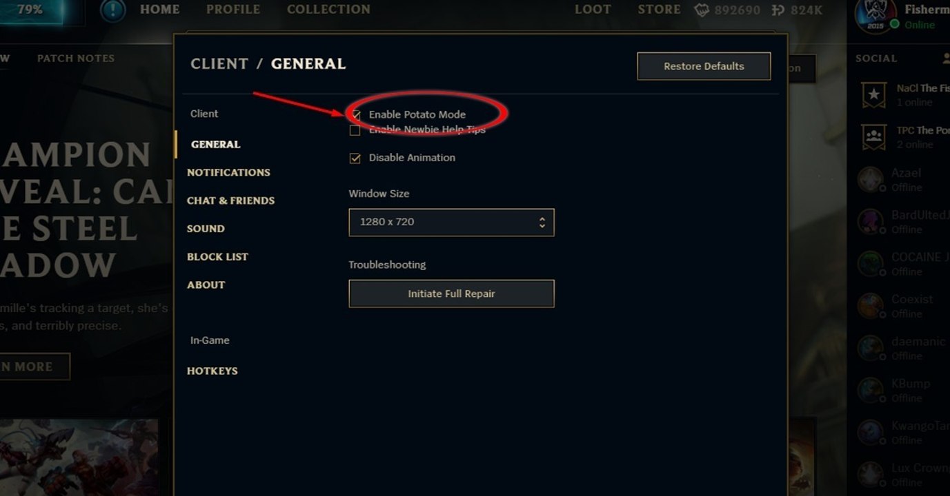 League of Legends: Eine Option im neuen Client lässt das Spiel auf alten PCs flüssiger laufen