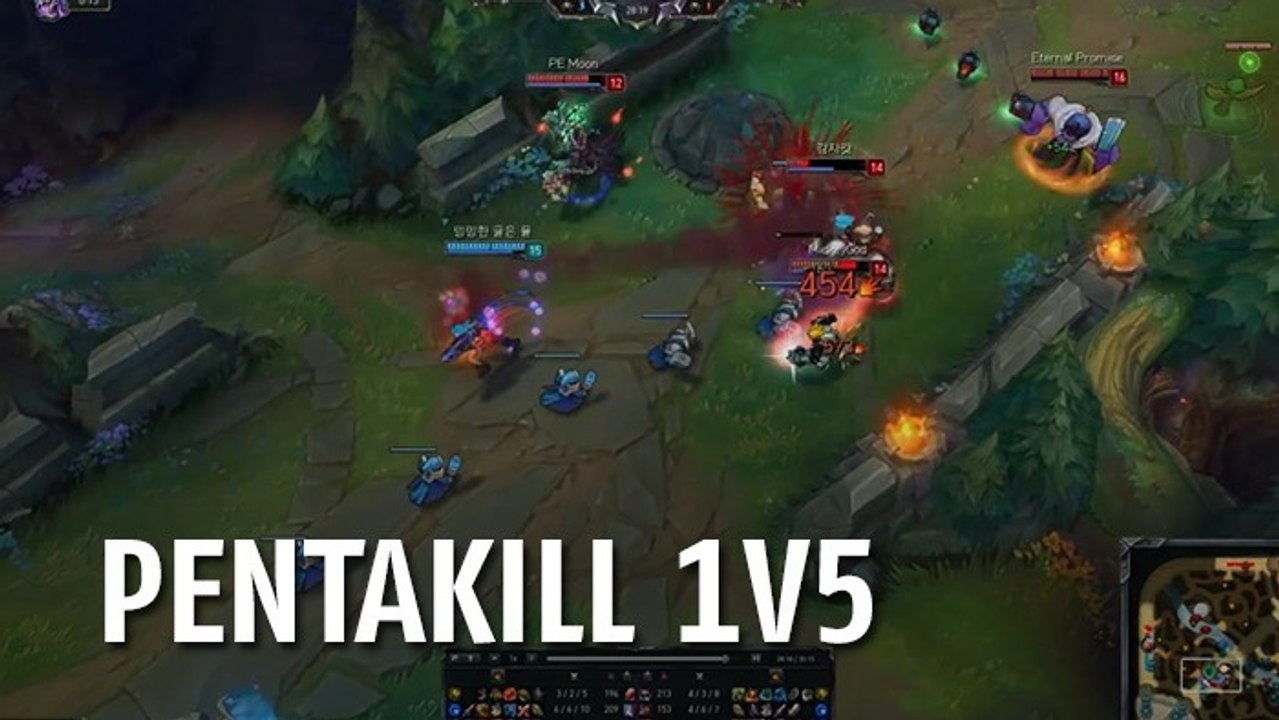 League of Legends : Jinx réalise un pentakill 1v5 épique
