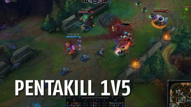 League of Legends : Jinx réalise un pentakill 1v5 épique