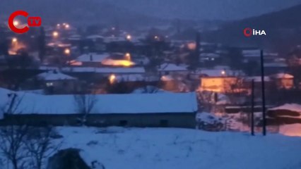 Edirne'de sınırda yoğun kar yağışı