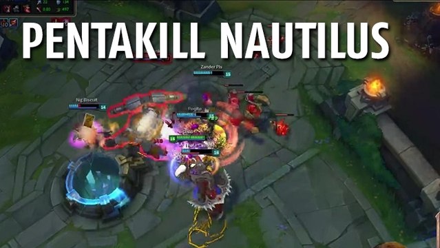 League of Legends : Nautilus full tank réalise un pentakill seul contre tous