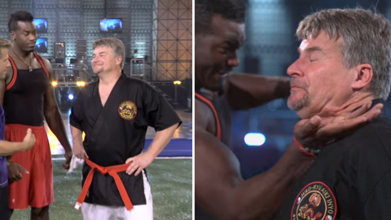 Karatemeister steckt kolossalen Schlag gegen die Halsschlagader ein