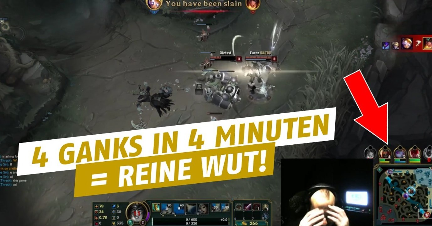 League of Legends: Der Preis des Ruhms! 4 Ganks in 4 Minuten auf Level 1