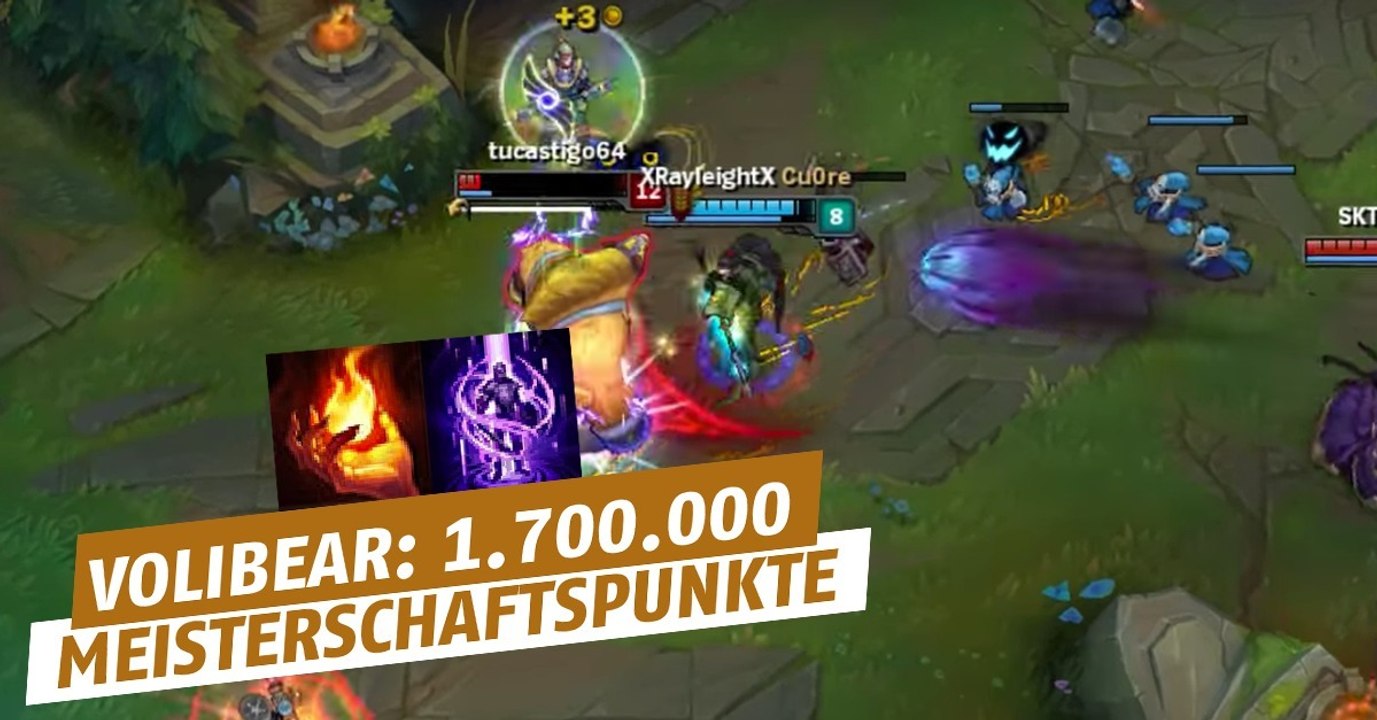 League of legends: ein bronze-5-spieler hat die meisten meisterschaftspunkte mit volibear