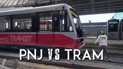 GTA 5 : quand un PNJ s'embrouille avec un tramway