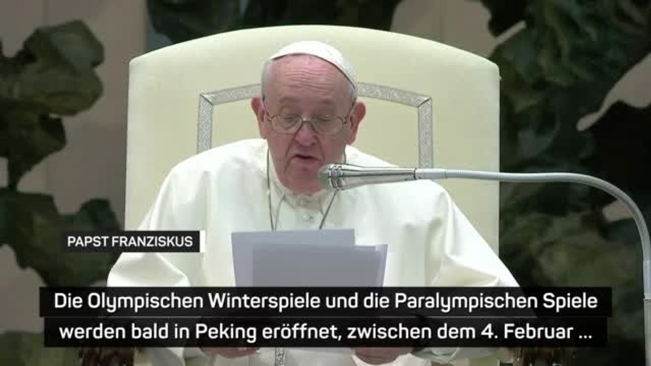 Papst Franziskus mit besonderer Olympia-Botschaft