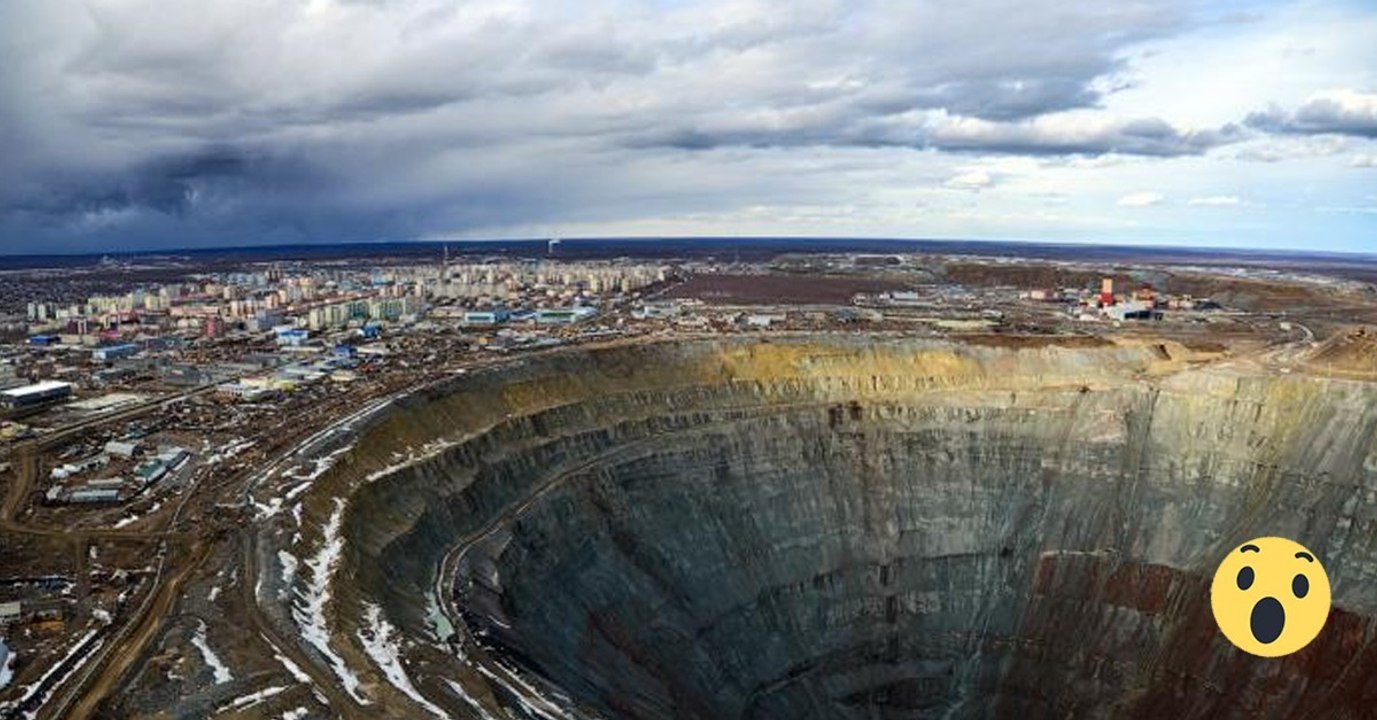 Mine Mir: Dieser 525 Meter tiefe Abgrund in Sibirien ist eine riesige Diamantenmine