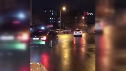 Driftli düğün konvoyu karakolda bitti