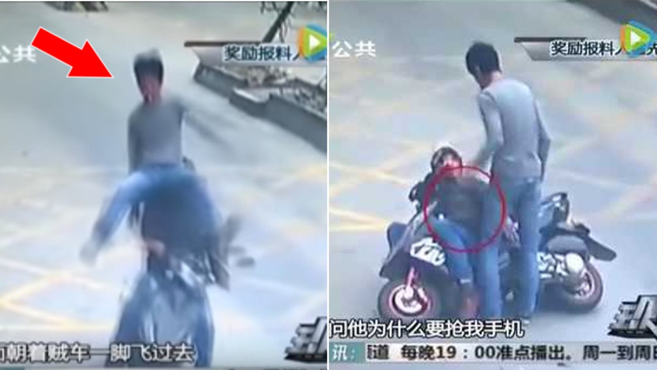Chinese stoppt handydieb mit unglaublichem kung-fu-griff