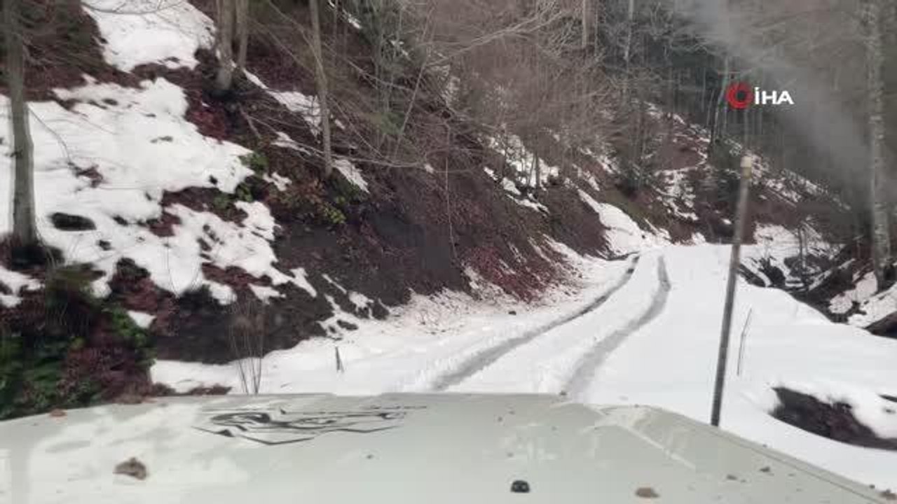 Yayla yollarına devrilen ağaçları kesip yolu açtılar- Yola düşen ağaçları Off-Road tutkunları açtı