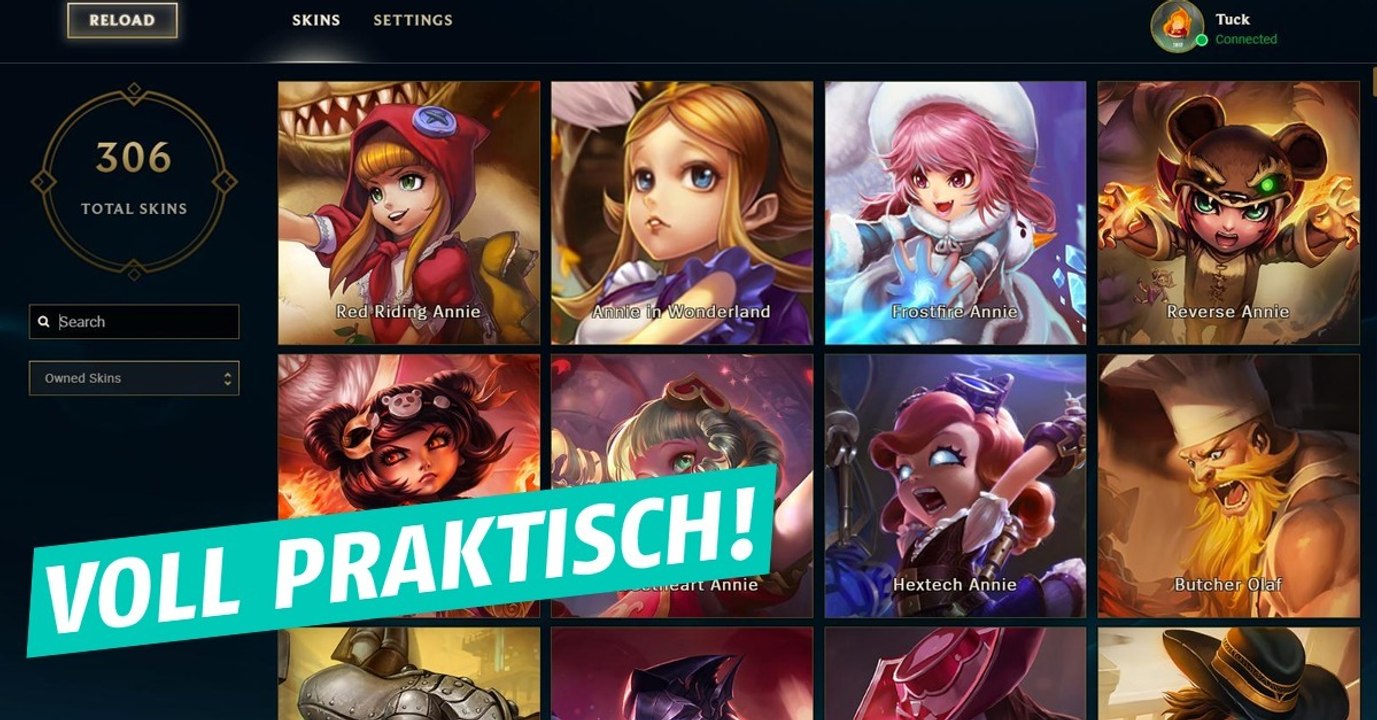 League of Legends: Mit dieser App wisst ihr, wie viele Skins ihr habt!