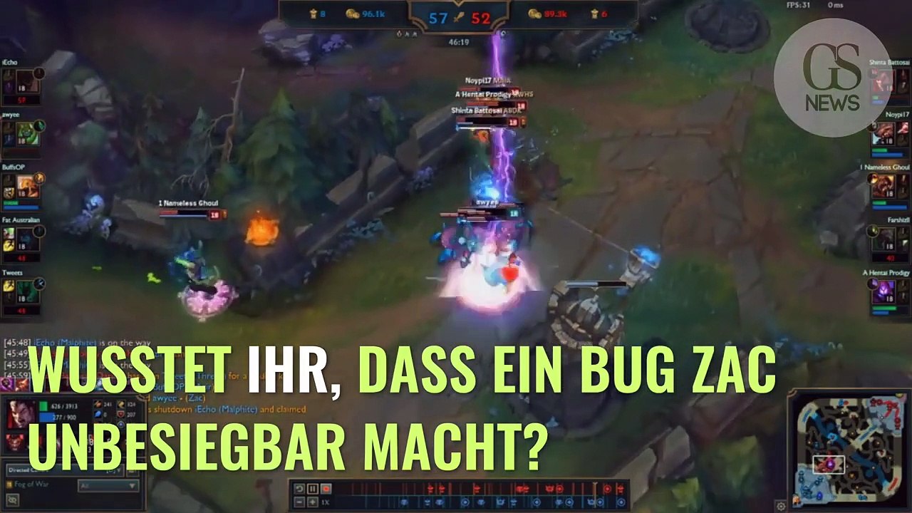 League of Legends: Ein neuer Bug macht Zac komplett unbesiegbar