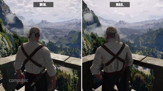The Witcher 3 (PS4, Xbox One, PC) : un comparatif entre les graphismes Ultra et Faible