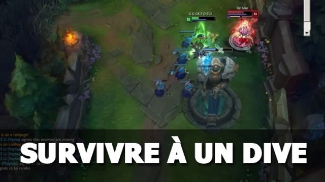 League of Legends : voilà comment survivre à un dive quand toute l'équipe adverse débarque en botlane
