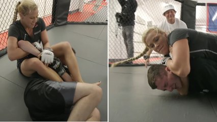 Die UFC-Kämpferin Katlyn Chookagian kämpft gegen einen Anfänger