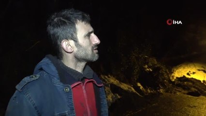 İşten çıkıp evine geldi, heyelanı görünce şok yaşadı