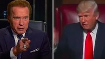 Trump macht sich über seine einstige Sendung mit Moderator Arnold Schwarzenegger lustig