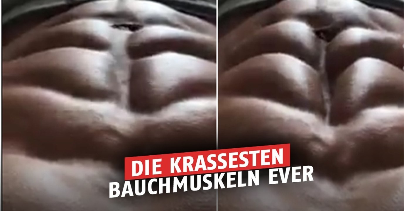 Die härtesten Bauchmuskeln, die ihr je gesehen habt! Was er damit macht, verschlägt euch die Sprache!