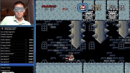Super Mario World : un joueur établit un nouveau record de speedrun les yeux bandés