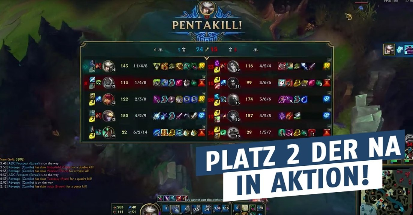 League of Legends: Wenn einer der besten NA-Spieler eine schöne Show hinlegt, dann...