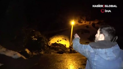 Zonguldak'ta iş çıkışı eve gelen vatandaşa heyelan şoku