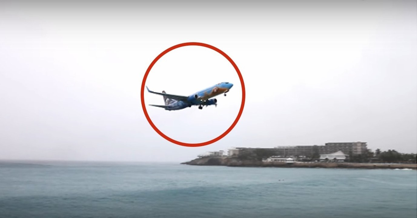 St. Martin: Eine Boeing 737 der Fluggesellschaft WestJet Airline stürzt beim Landeanflug beinahe ins Wasser