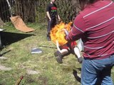 Pyro Match - Agent Exile VS The Bruiser - CHW Backyard Wrestling