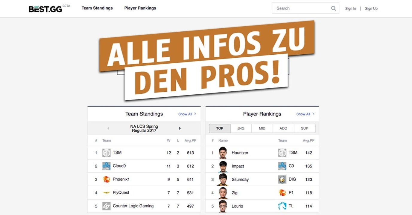 League of Legends: Hier erfahrt ihr alles über die Pros! Entwickler von op.gg starten neue Homepage