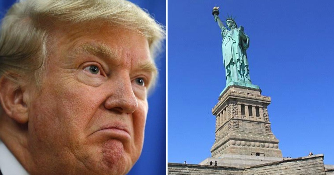Donald Trump: Dieses Banner an der Freiheitsstatue gefällt ihm überhaupt nicht!